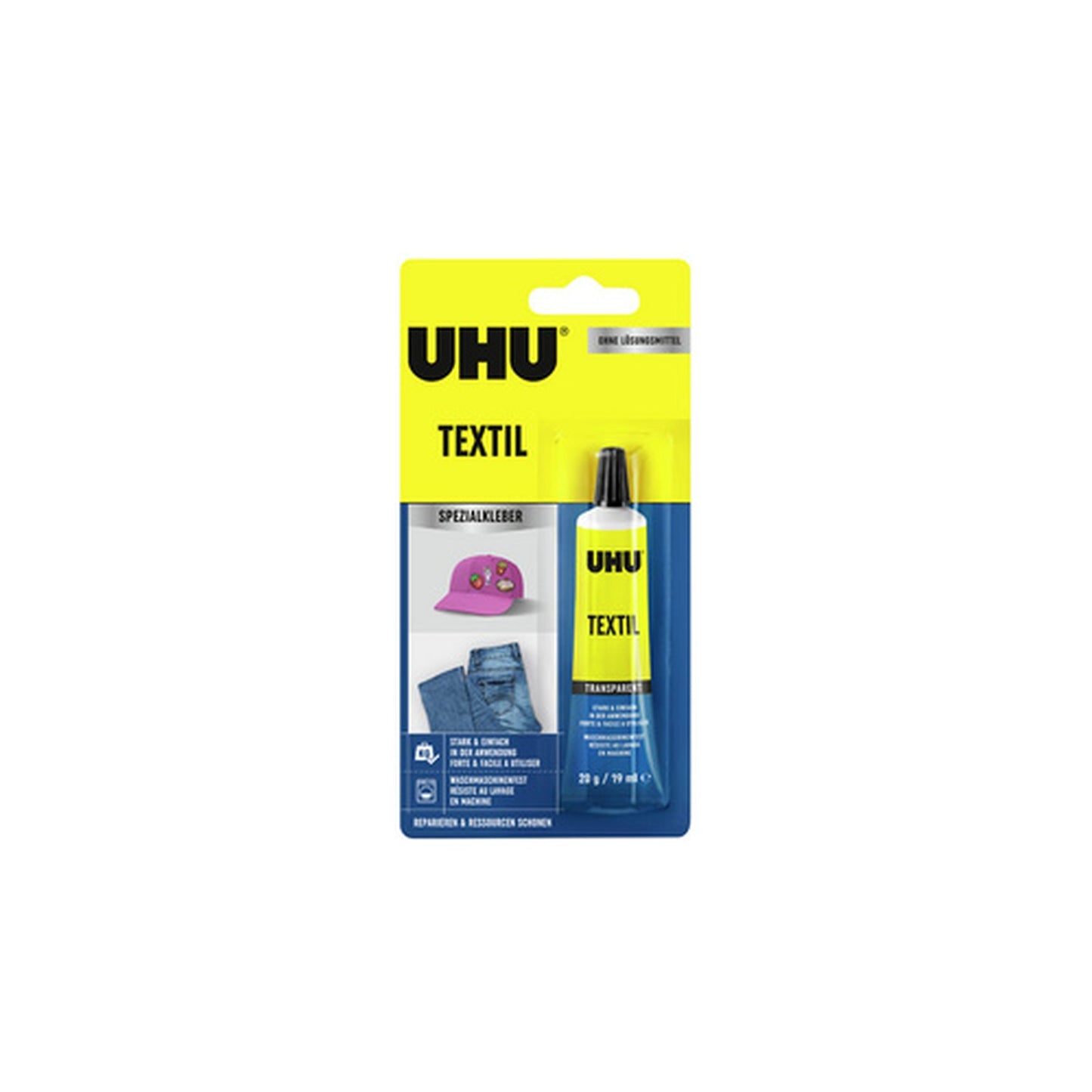 UHU Colle spéciale pour textiles, sans solvant, tube de 20 g