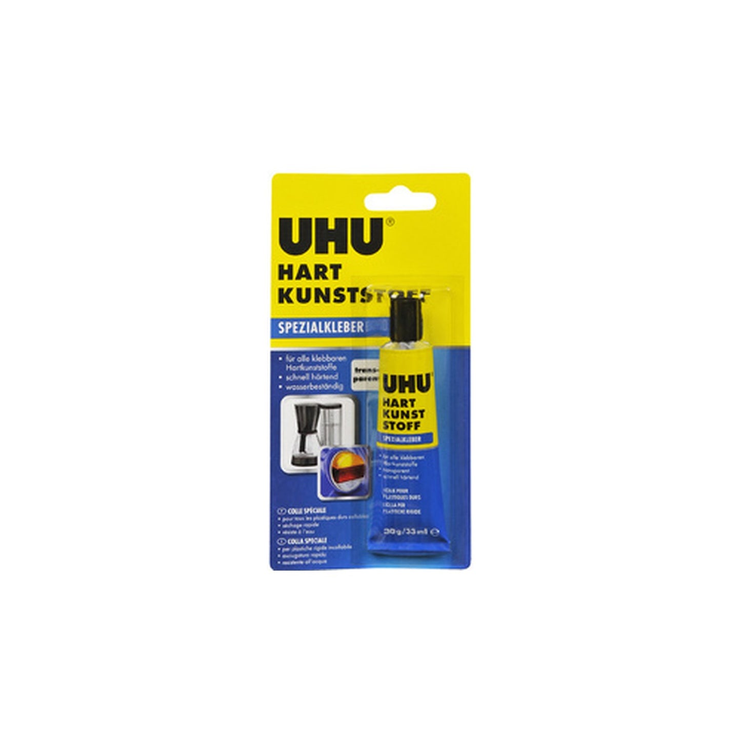 UHU colle spéciale" HART KUNSTSTOFF", plastique dur, 30 g