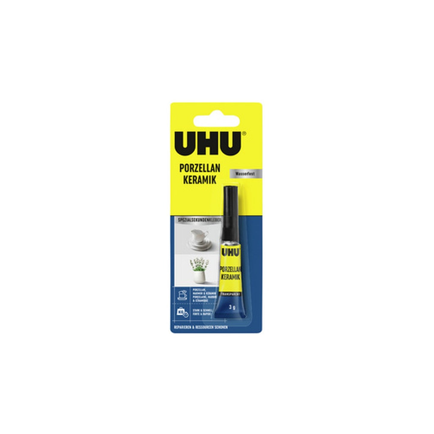 UHU Colle spéciale porcelaine et céramique, tube de 3 g