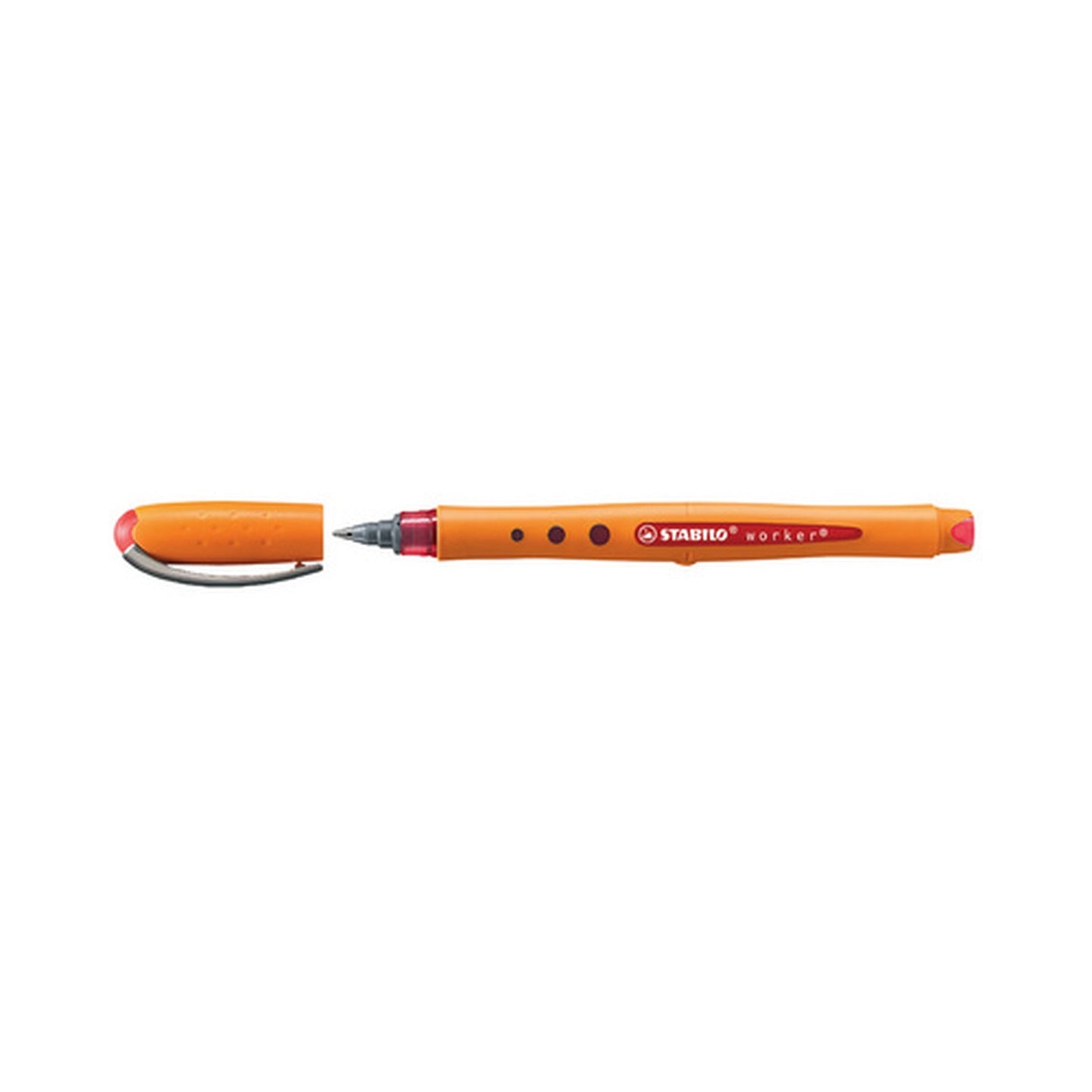 STABILO Stylo roller worker medium, rouge