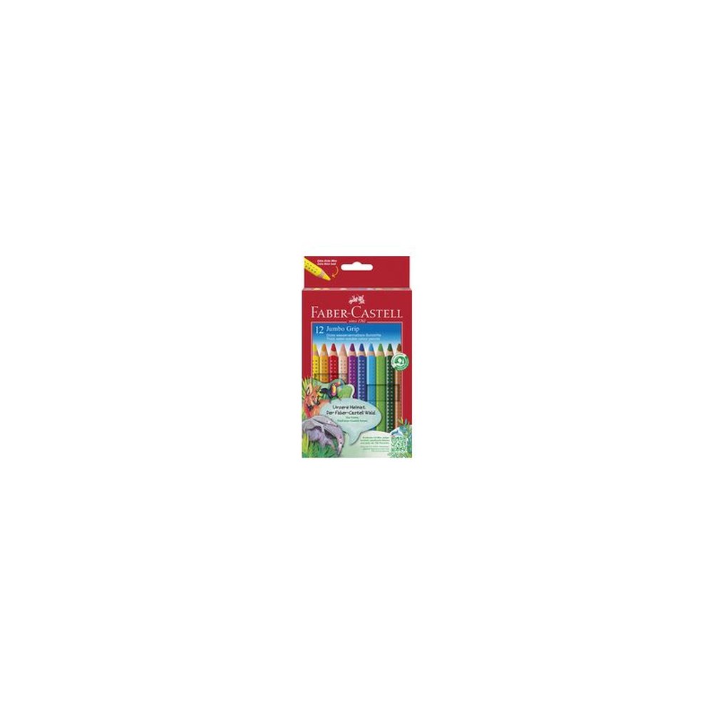 FABER-CASTELL Crayons de couleur JUMBO GRIP, étui de 12