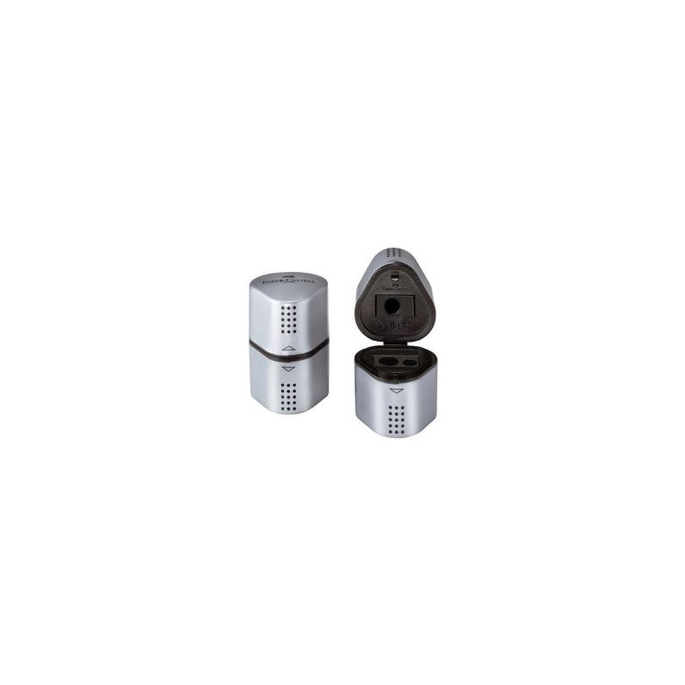 FABER-CASTELL Taille-crayon 3 trous GRIP, argent