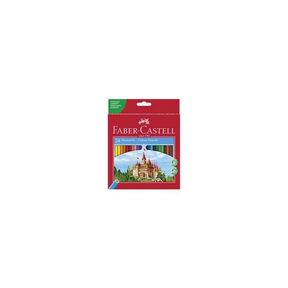 FABER-CASTELL Crayons de couleur hexagonaux CASTLE étui en