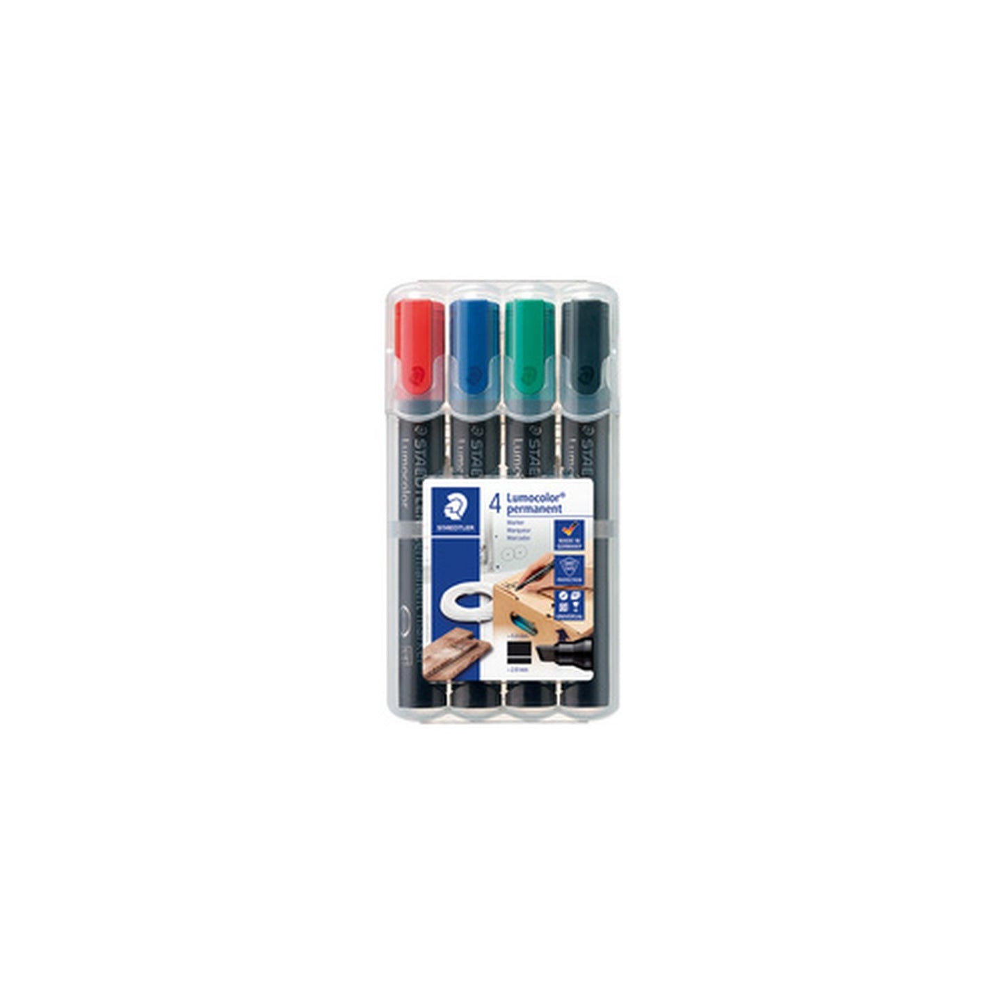 STAEDTLER Marqueur permanent 350 Lumocolor, étui de 4