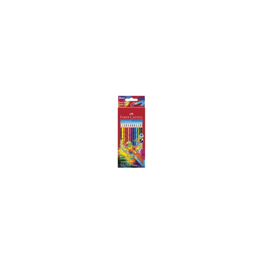 FABER-CASTELL Crayons de couleur triangulaires, étui de 12