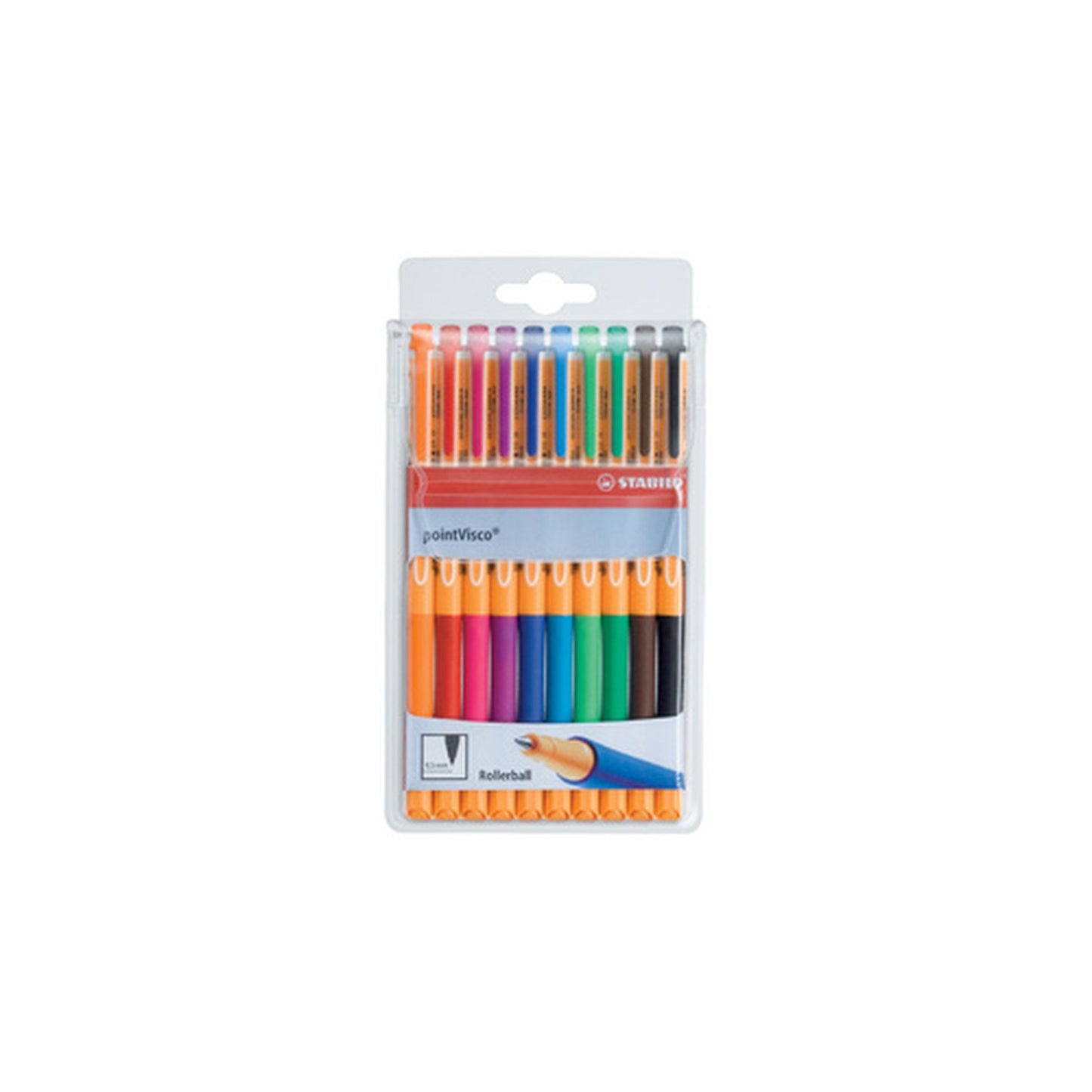 STABILO Stylo à encre gel pointVisco, étui plastique de 10