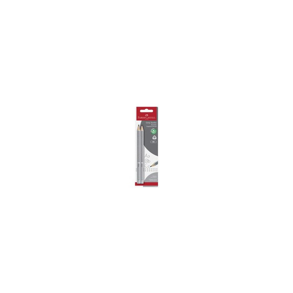 FABER-CASTELL Crayon graphite Jumbo GRIP, blister de 2