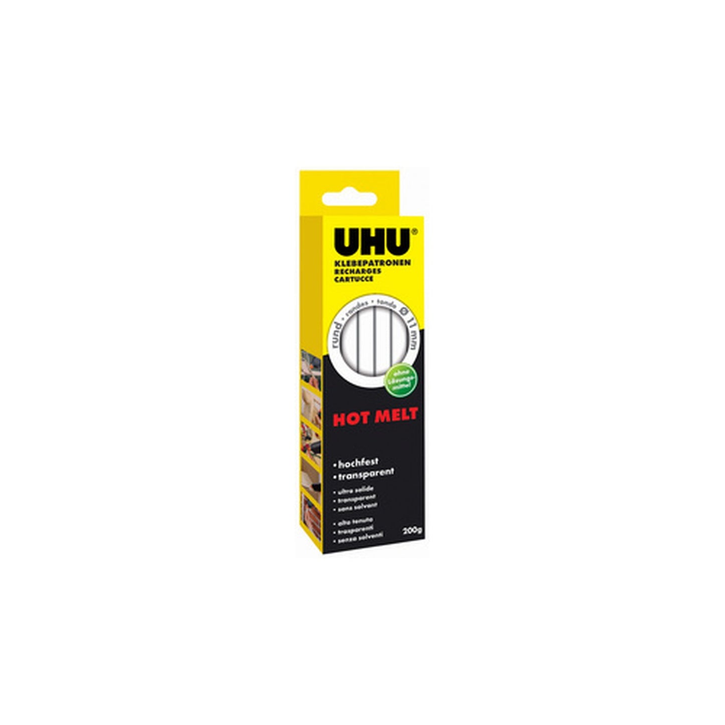UHU Recharge pour pistolet Hot Melt, 200 g, transparent