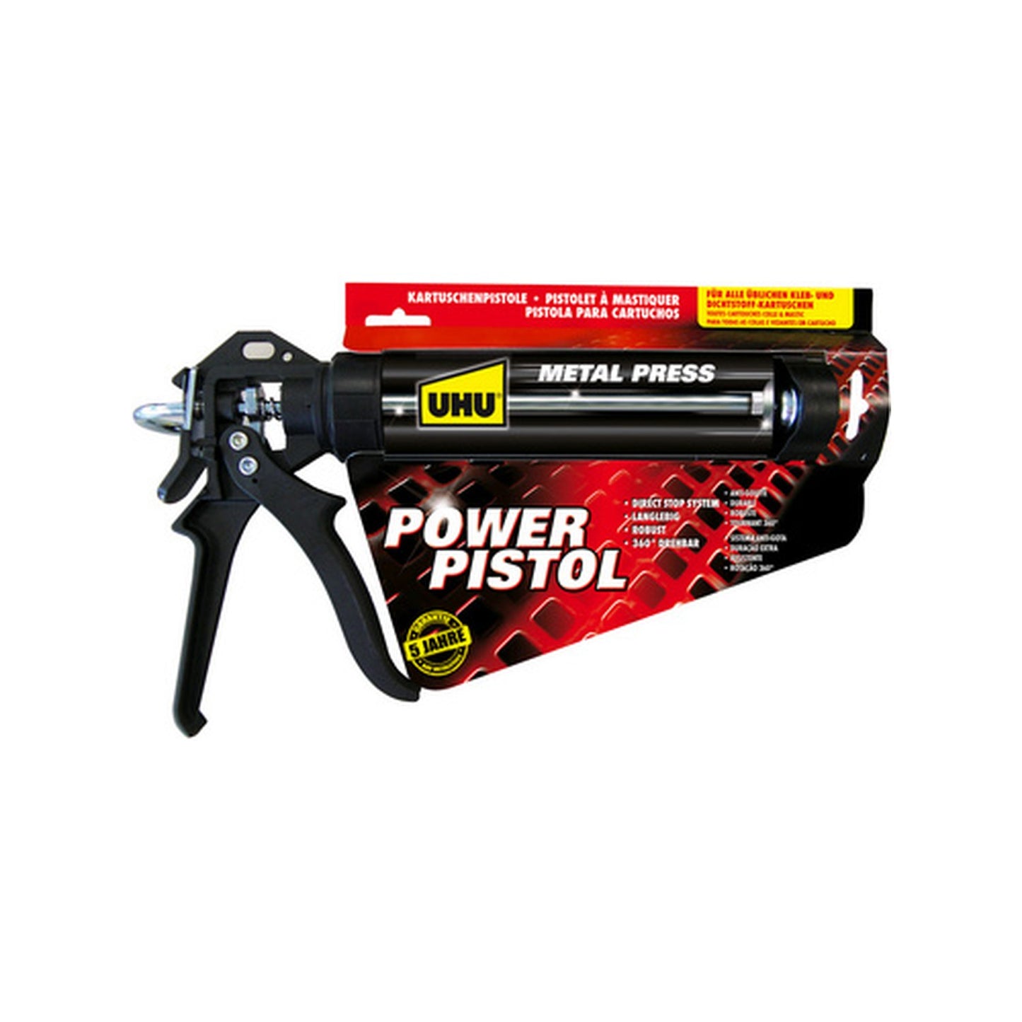 UHU pistolet à mastic POWER PISTOL, noir