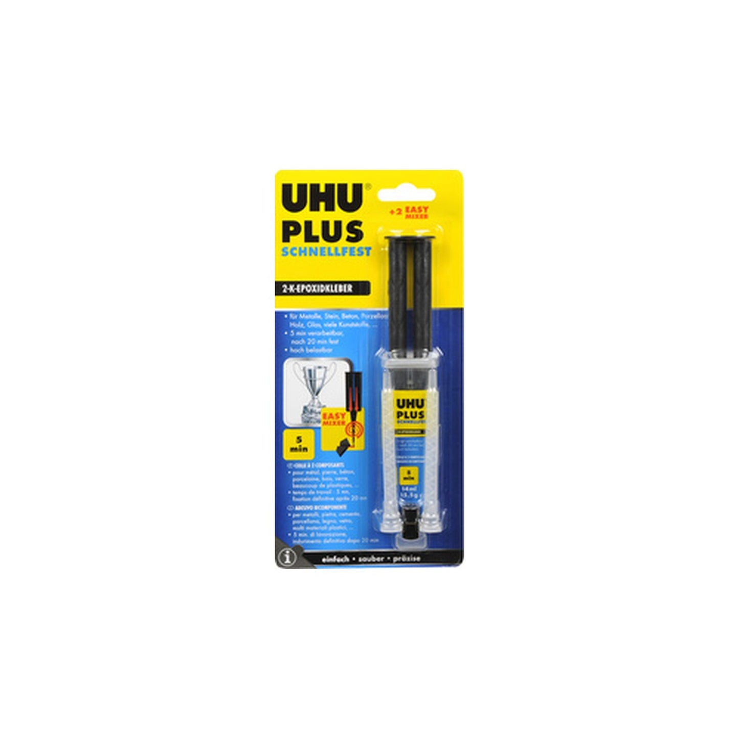 UHU colle à deux composants plus adhérence rapide, 15 g