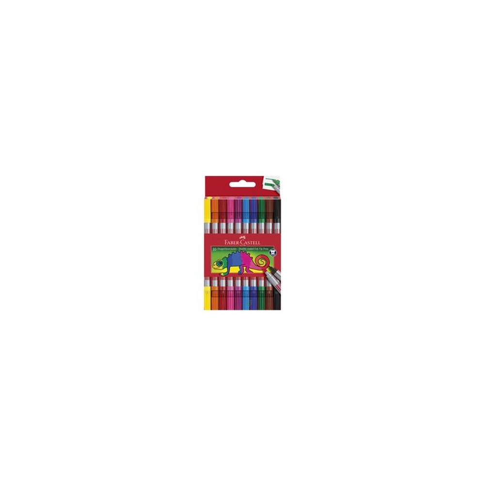 FABER-CASTELL Feutre double pointe, étui de 10