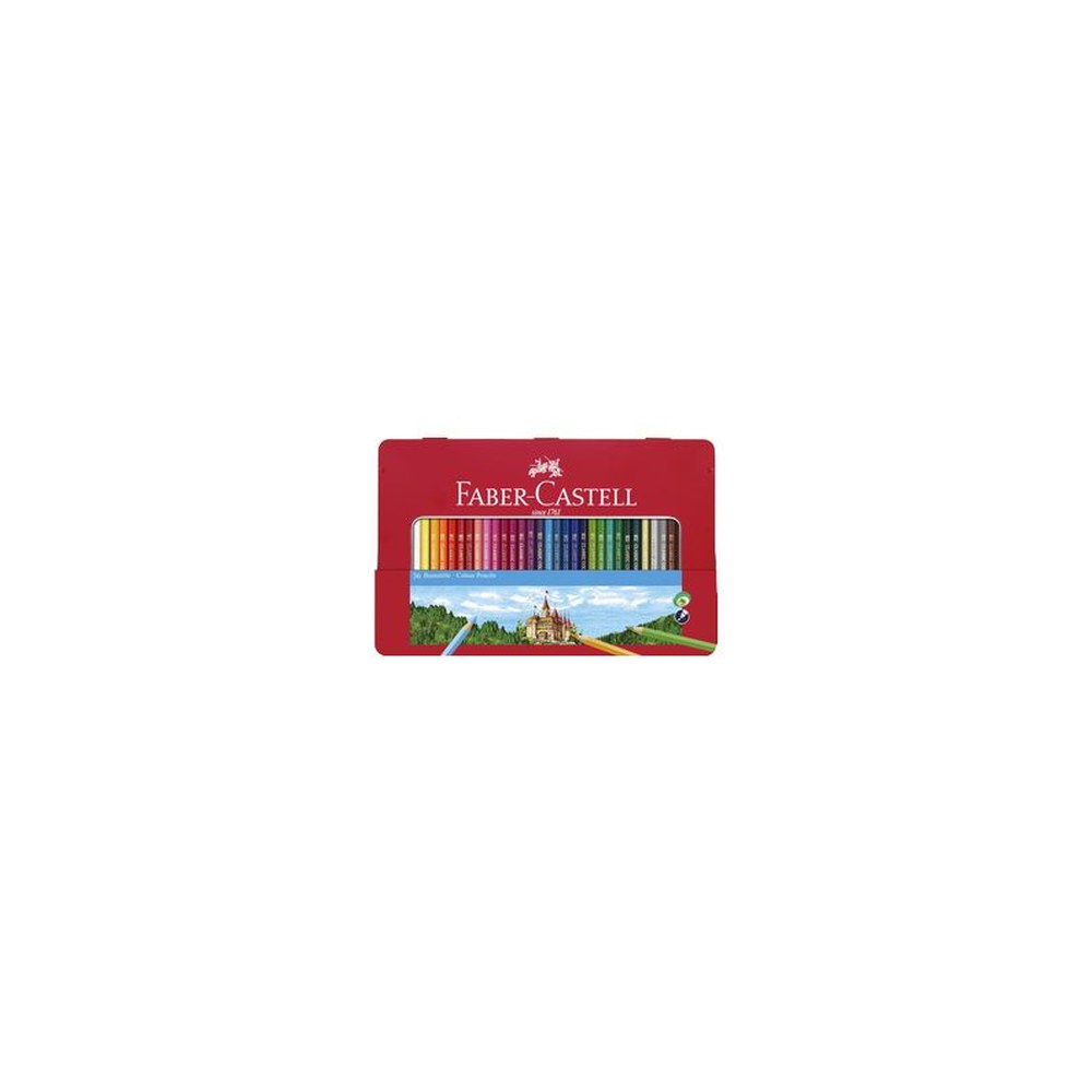 FABER-CASTELL Crayons de couleurs CASTLE, étui métal de 36
