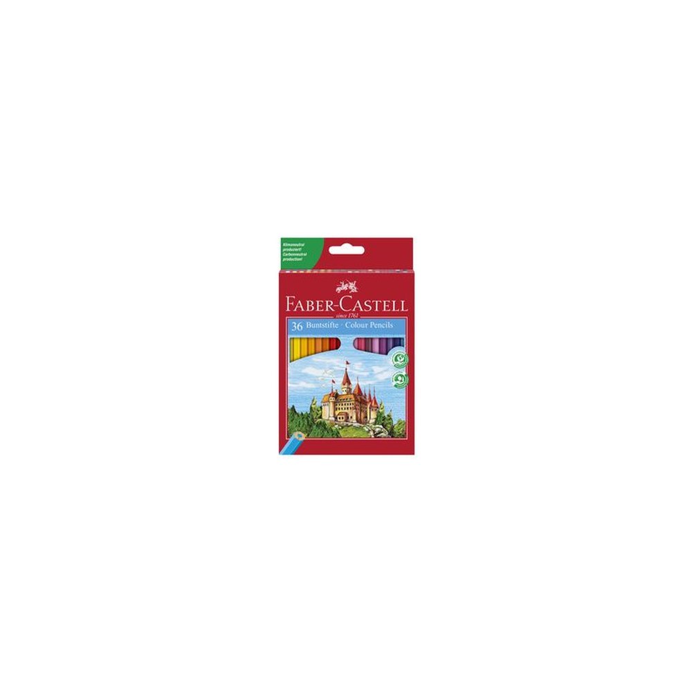 FABER-CASTELL Crayons de couleur CASTLE, étui de 36