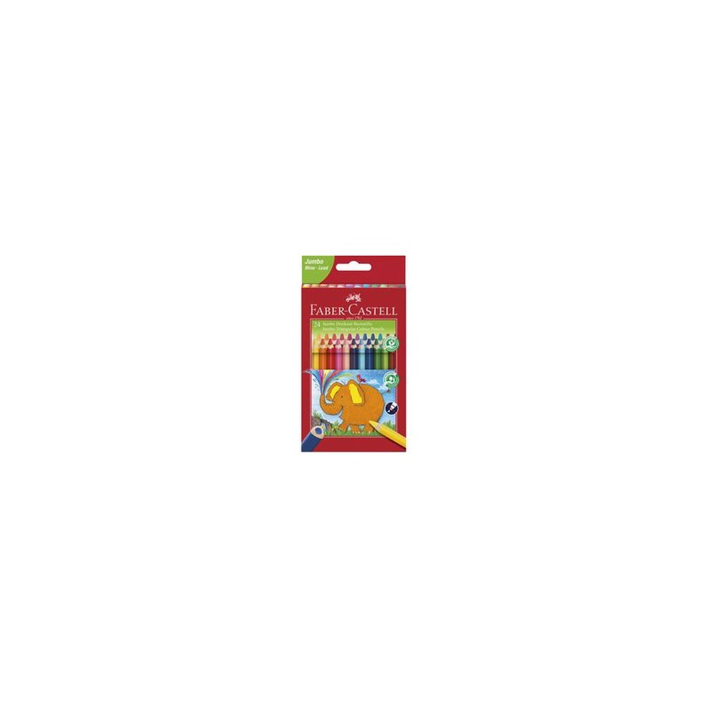 FABER-CASTELL Crayons de couleur triangulaire Jumbo, étui 24