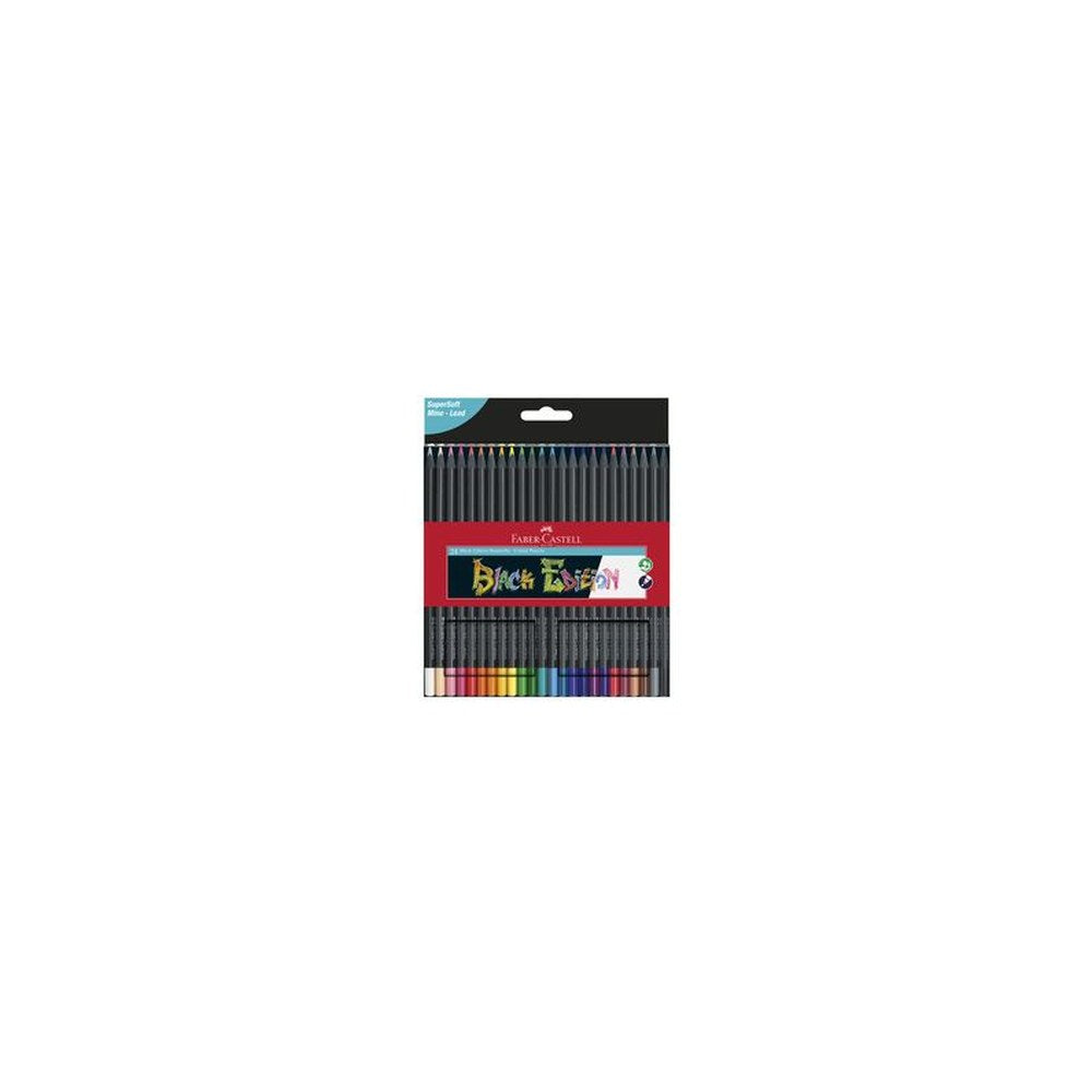 FABER-CASTELL Crayon de couleur Black Edition, étui de 24