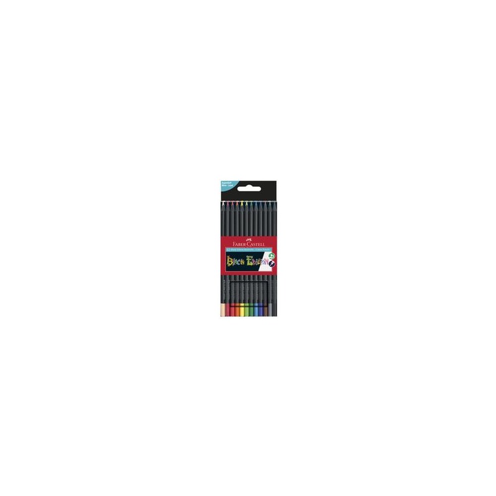 FABER-CASTELL Crayon de couleur Black Edition, étui de 36