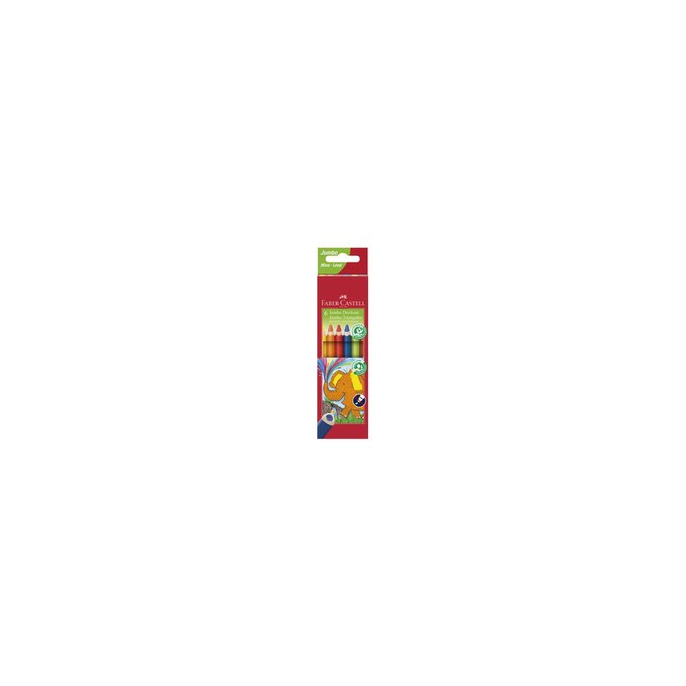 FABER-CASTELL Crayons de couleur triangulaire Jumbo, étui 6