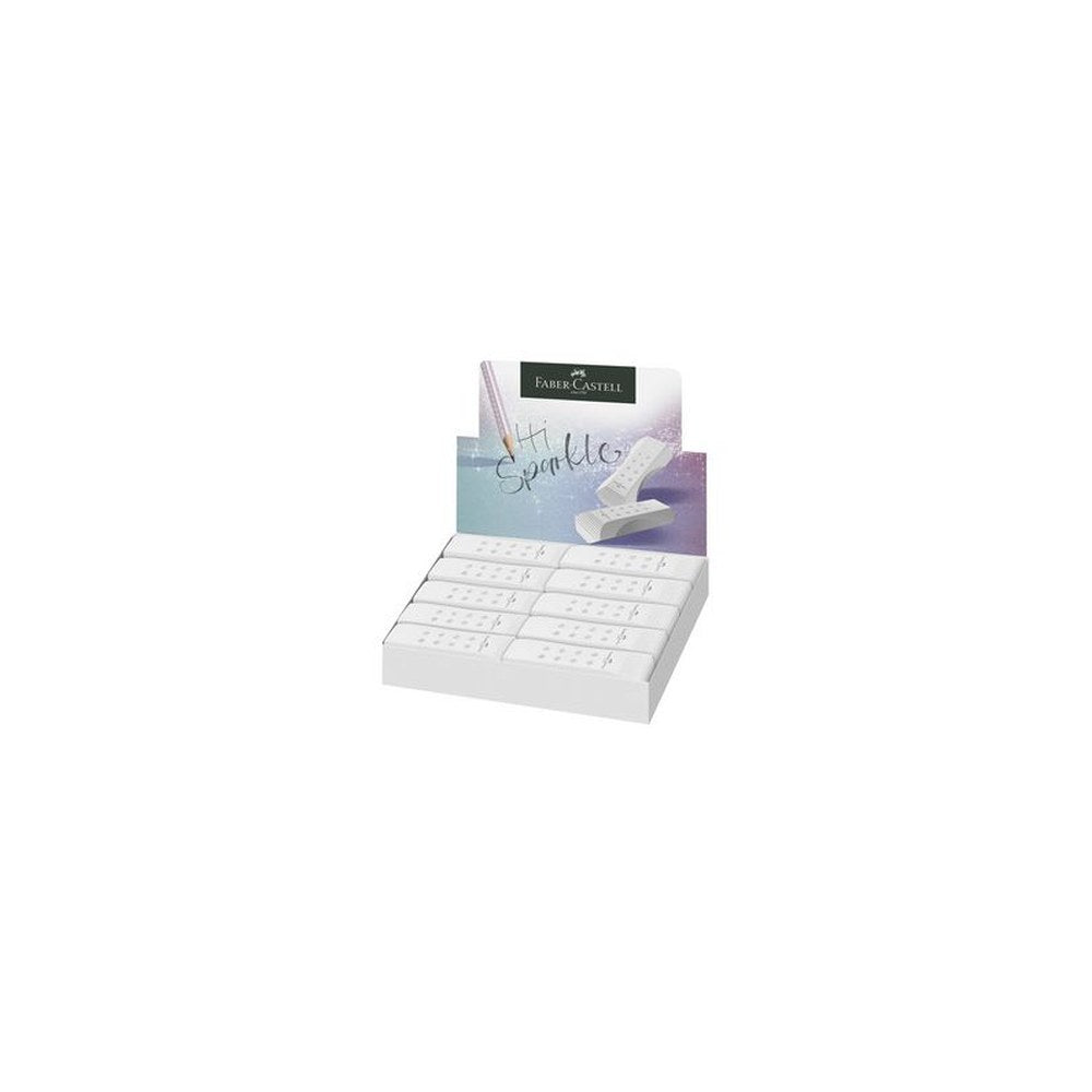 FABER-CASTELL Gomme en plastique RollOn SPARKLE, blanc x20