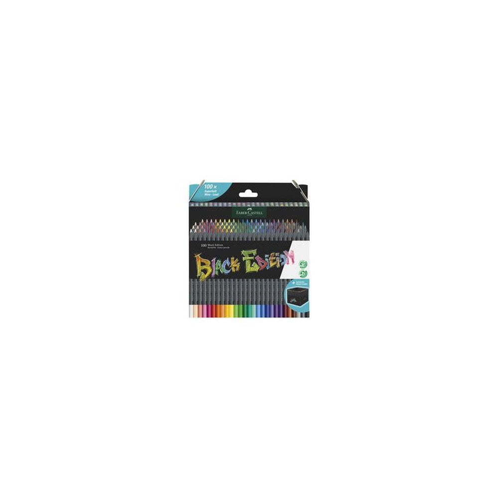 FABER-CASTELL Crayon de couleur Black Edition, étui de 100