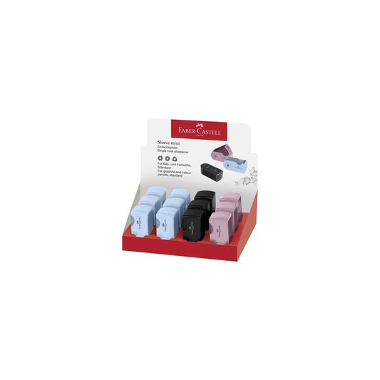 FABER-CASTELL Taille-crayon simple SLEEVE MINI, assorti x12