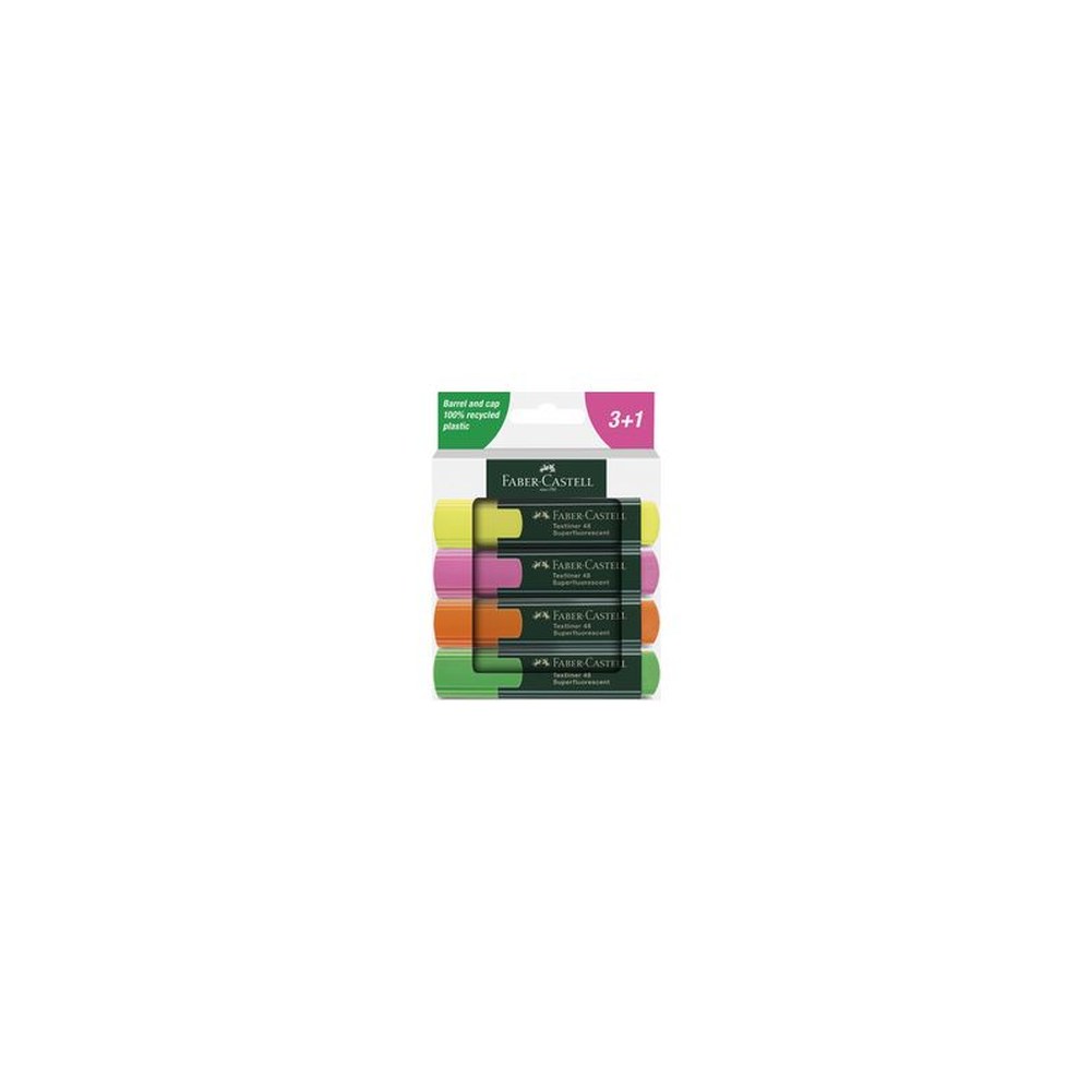 FABER-CASTELL Surligneur TEXTLINER 48, étui de 4