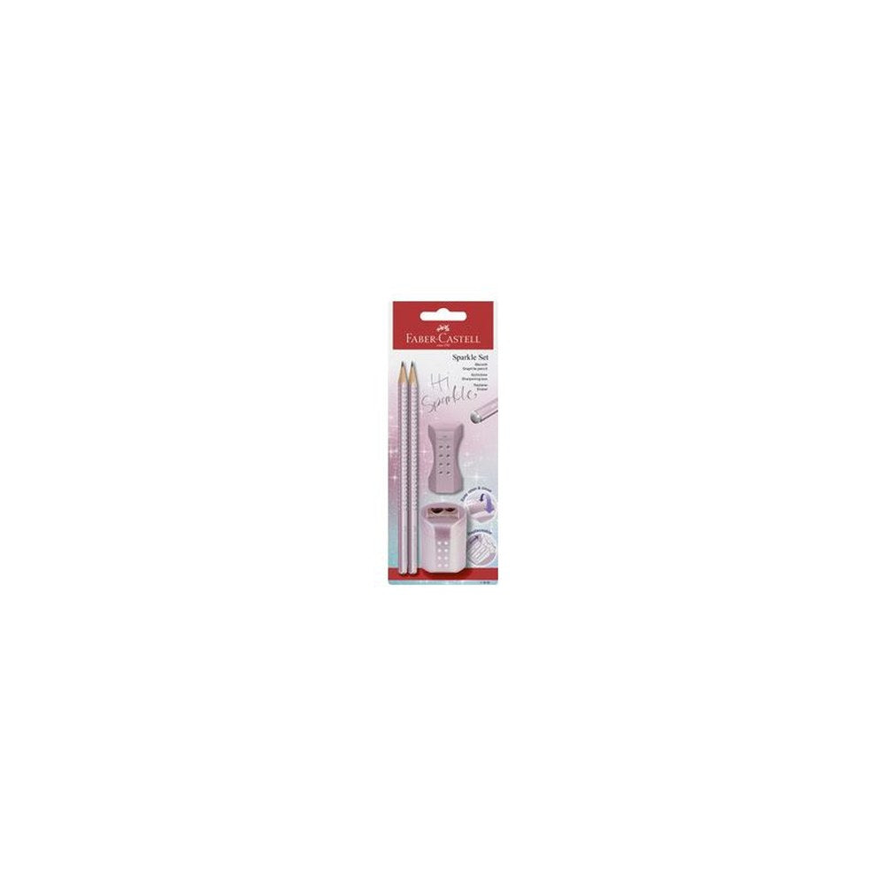 FABER-CASTELL Kit d'écriture GRIP SPARKLE, rosé