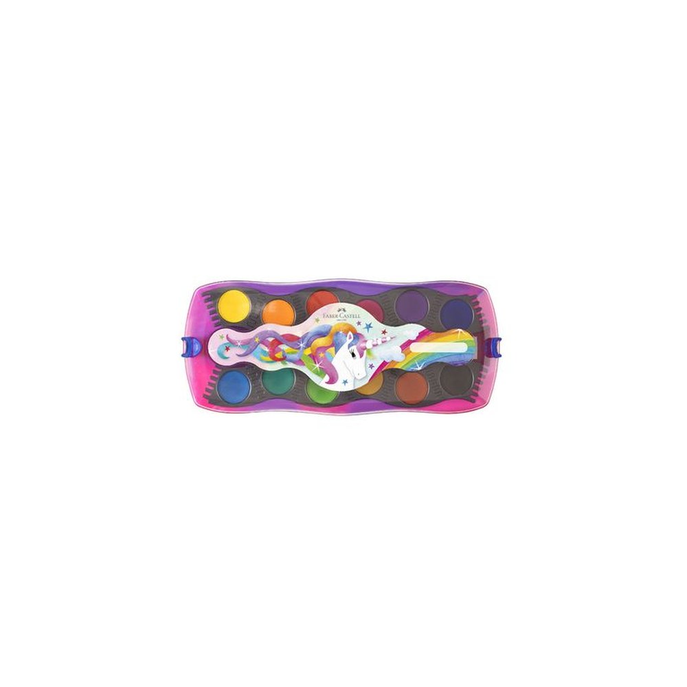 FABER-CASTELL Boîte de peinture CONNECTOR Licorne, 12 coul.