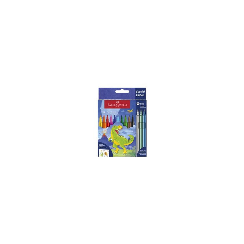 FABER-CASTELL Feutre Dino, étui en carton 10+3