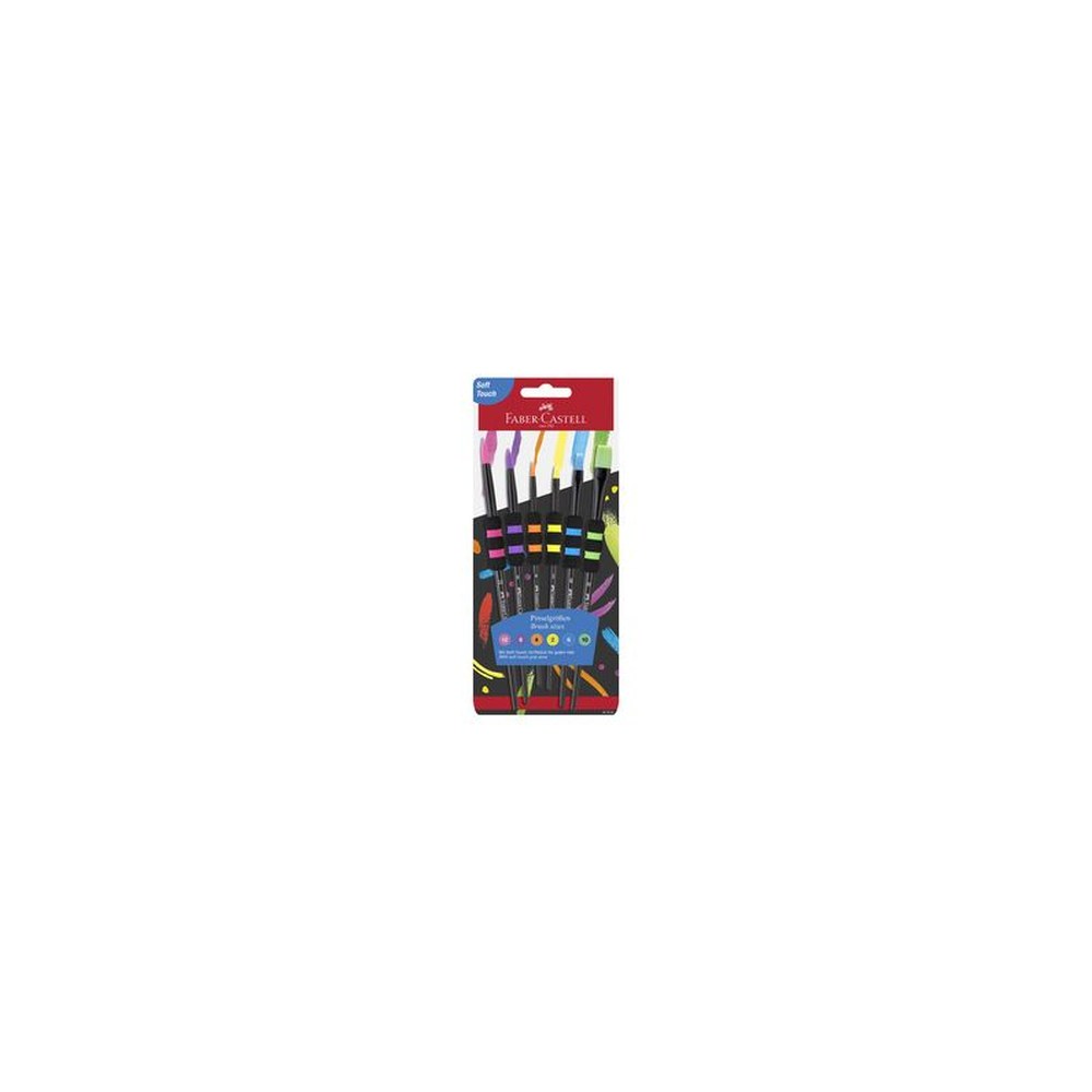 FABER-CASTELL Pinceau à poils synthétiques, set de 6