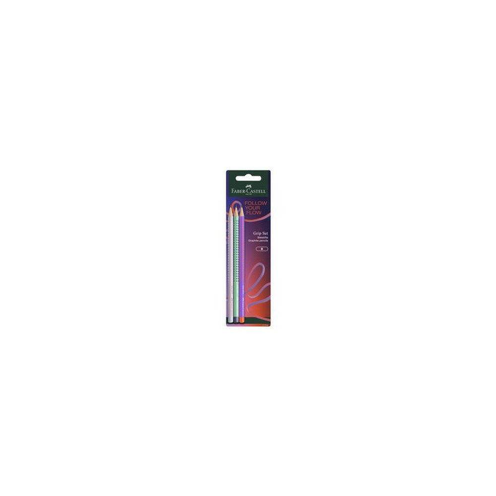 FABER-CASTELL Crayon GRIP 2001 Flow Edition, blister de 3