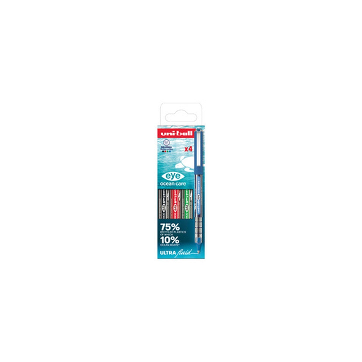 uni-ball Stylo roller eye ocean care 0.7, étui de 4