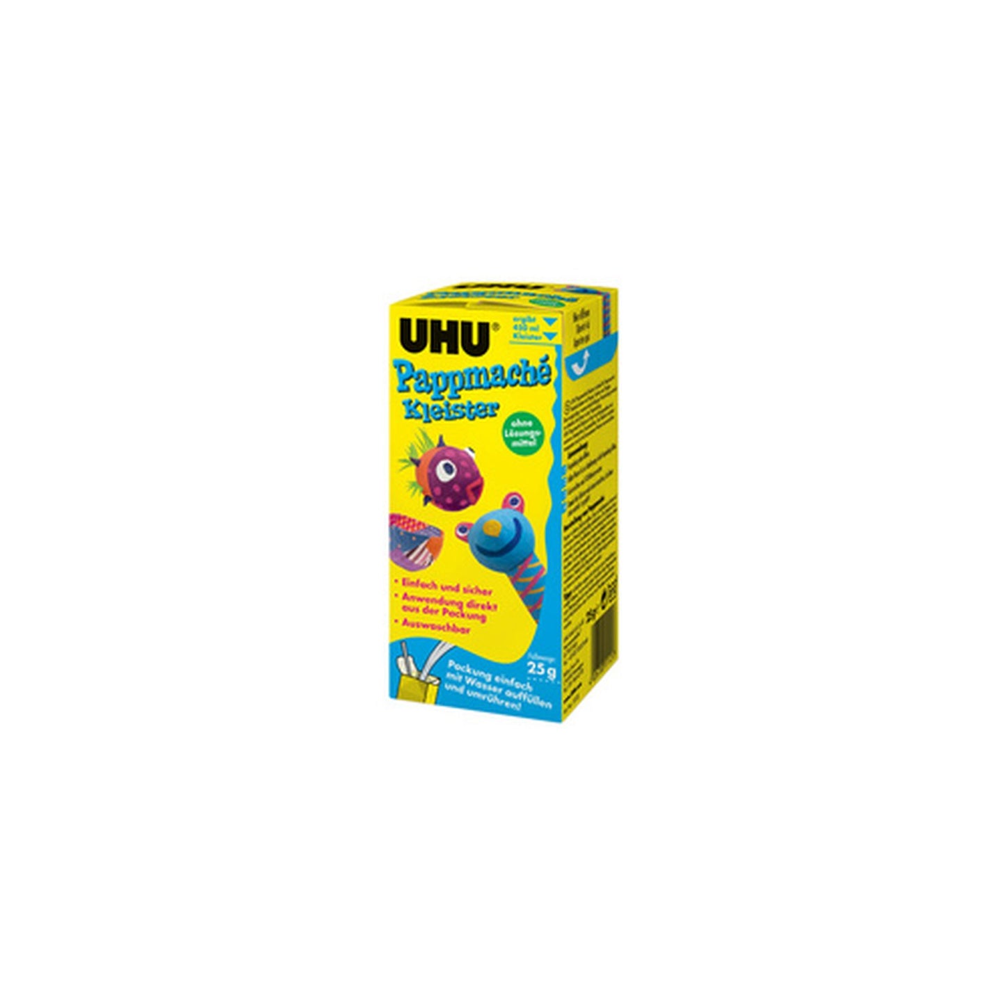 UHU Colle pour papier mâché, sans solvant, en poudre, 25 g