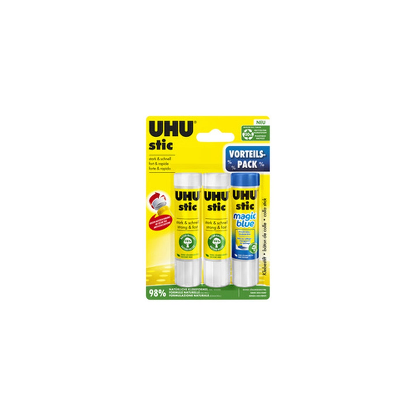 UHU Pack économique Bâtons de colle stic et stic Magic