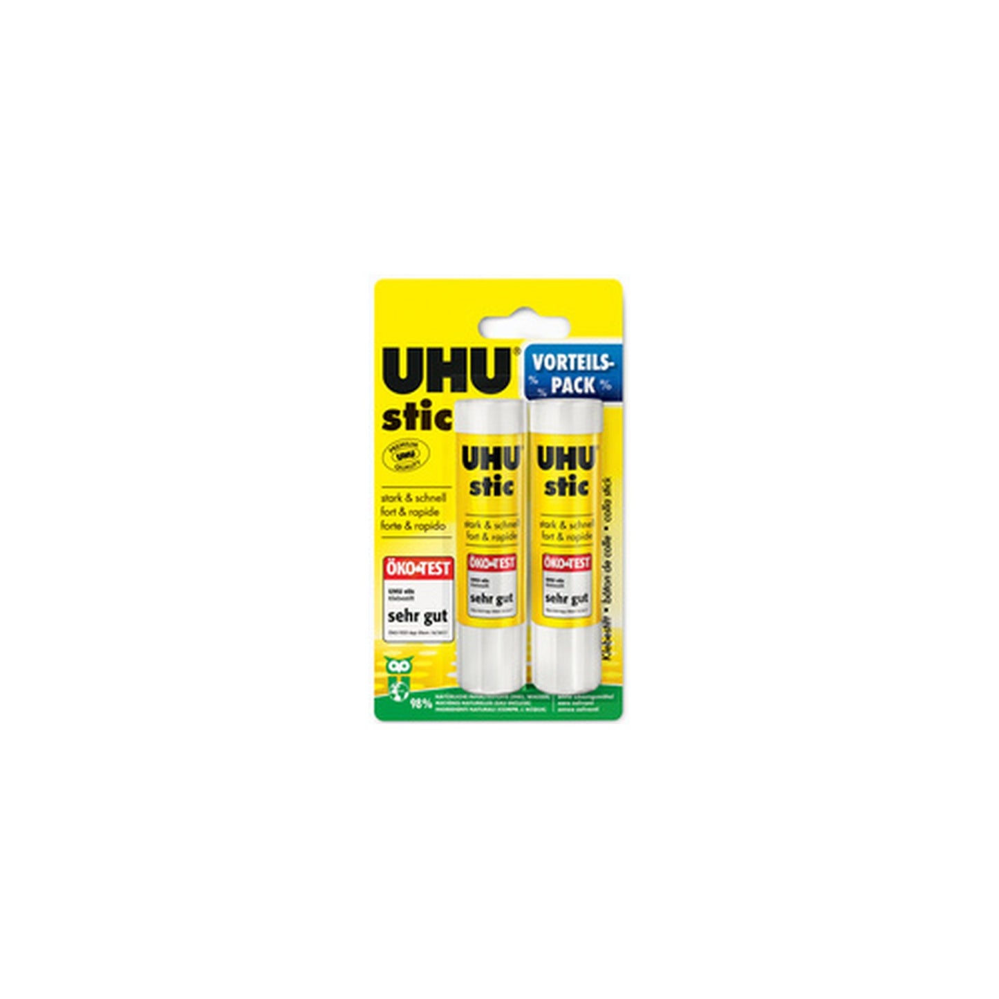 UHU Bâton de colle stic, blister 2 x 21 g Pack promo