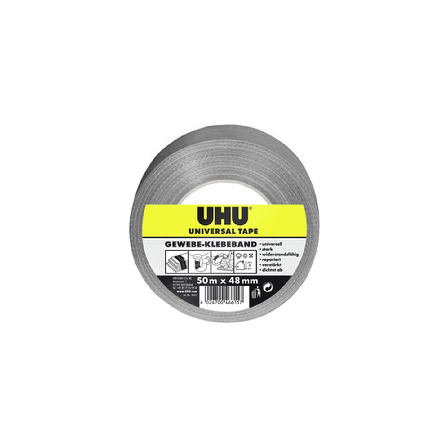UHU Ruban adhésif toilé universel, 48 mm x 50 m, gris