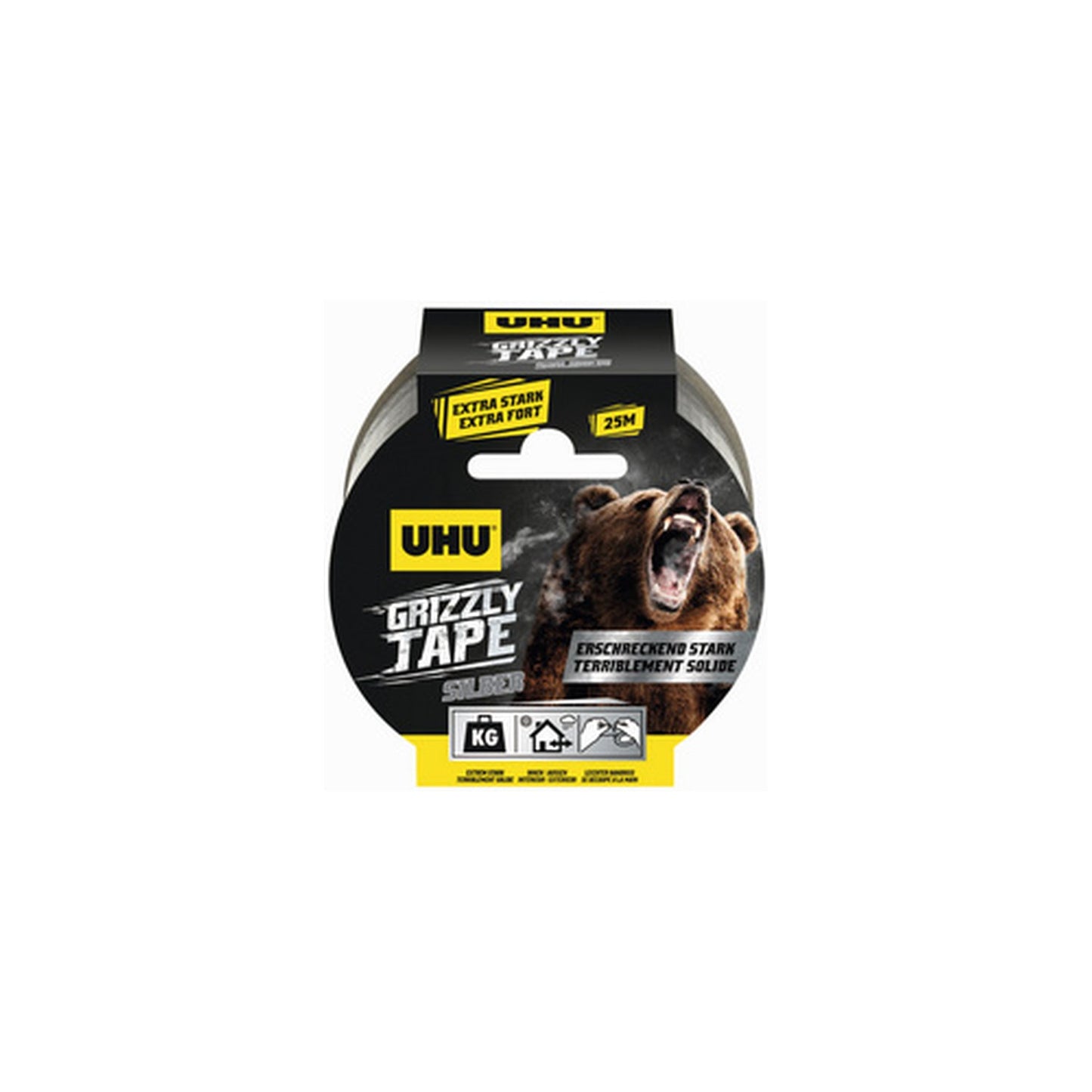 UHU Ruban adhésif toilé en PE GRIZZLY TAPE, 49 mm x 25 m