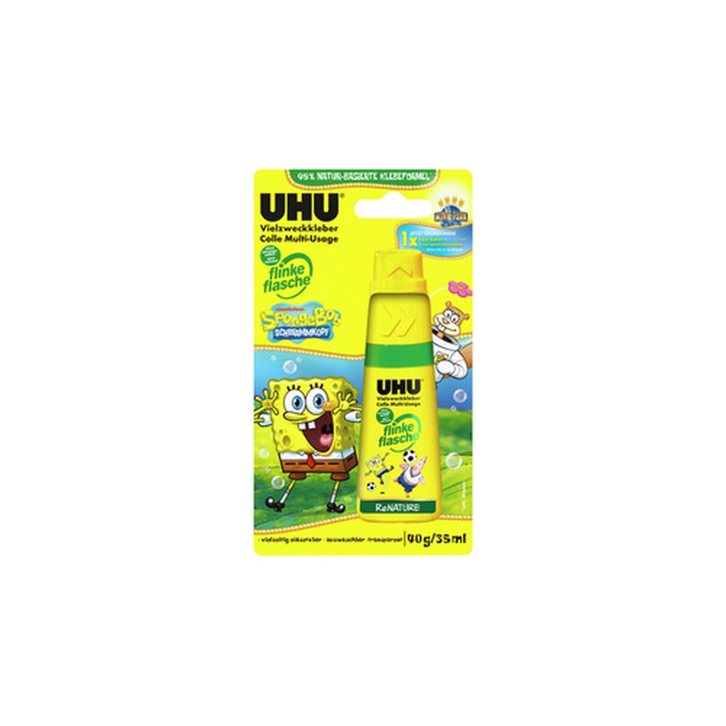 UHU Colle multi-usage flinke flasche ReNATURE Bob l'éponge