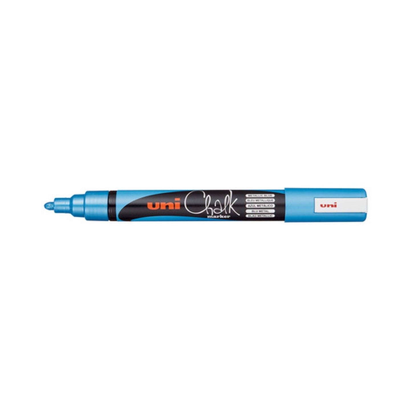 uni-ball Marqueur craie Chalk marker PWE5M, bleu métallique