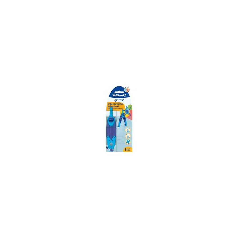 Pelikan Compas scolaire griffix Bleu, boîte pliable