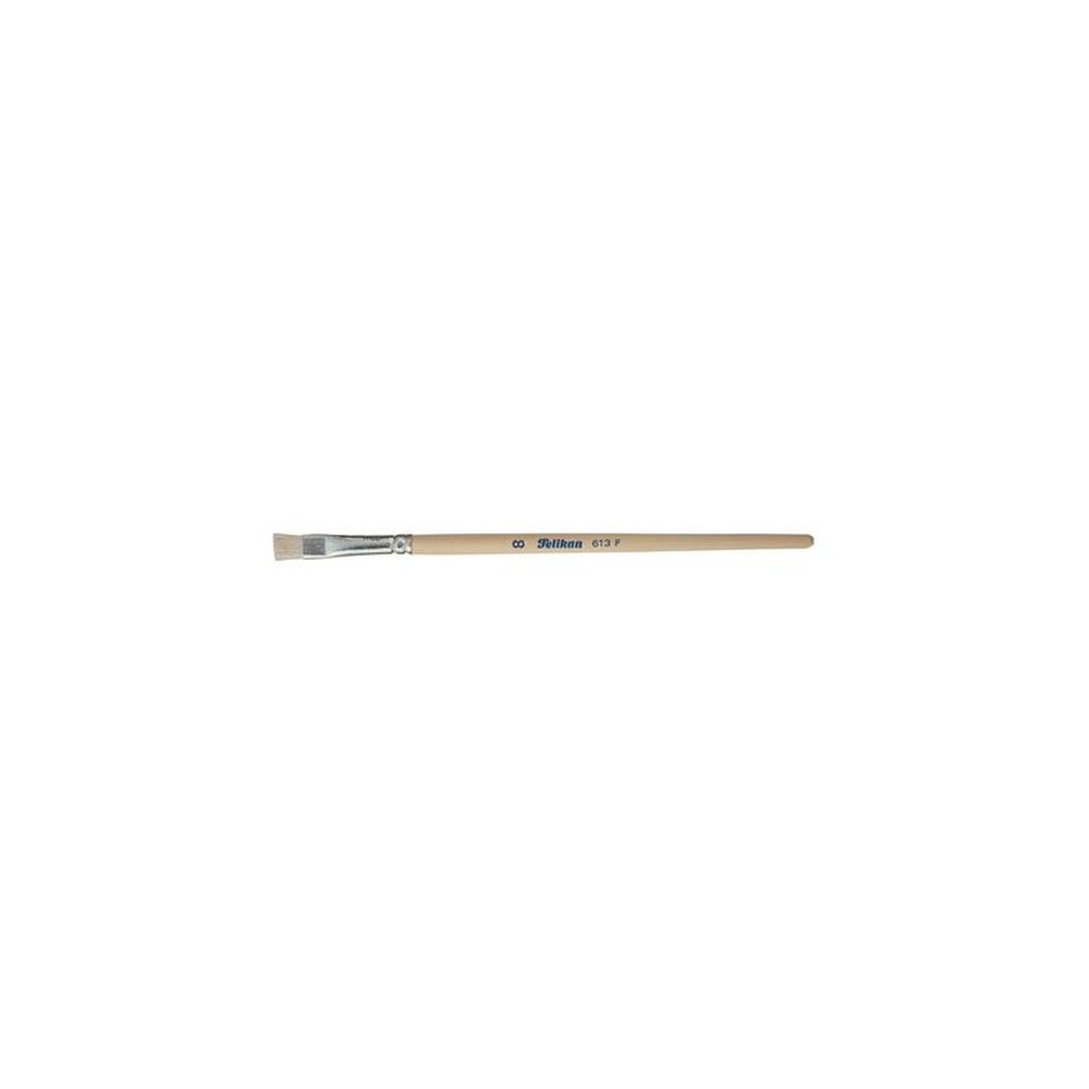 Pelikan Pinceau à soie 613 F, N. 18,manche en bois non laqué