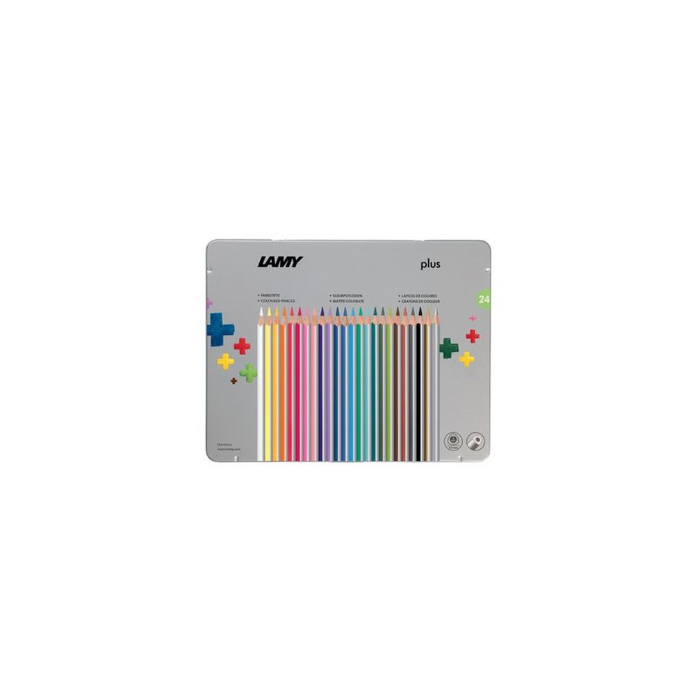 LAMY Crayon de couleur triangulaire plus, étui métal de 24