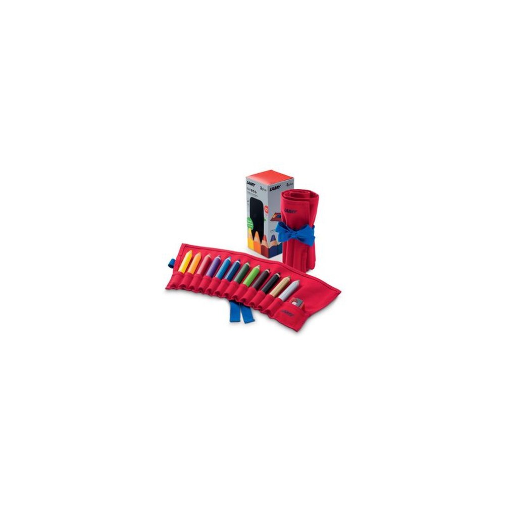 LAMY Crayon de couleur 3-en-1 3plus, rouleau de 12