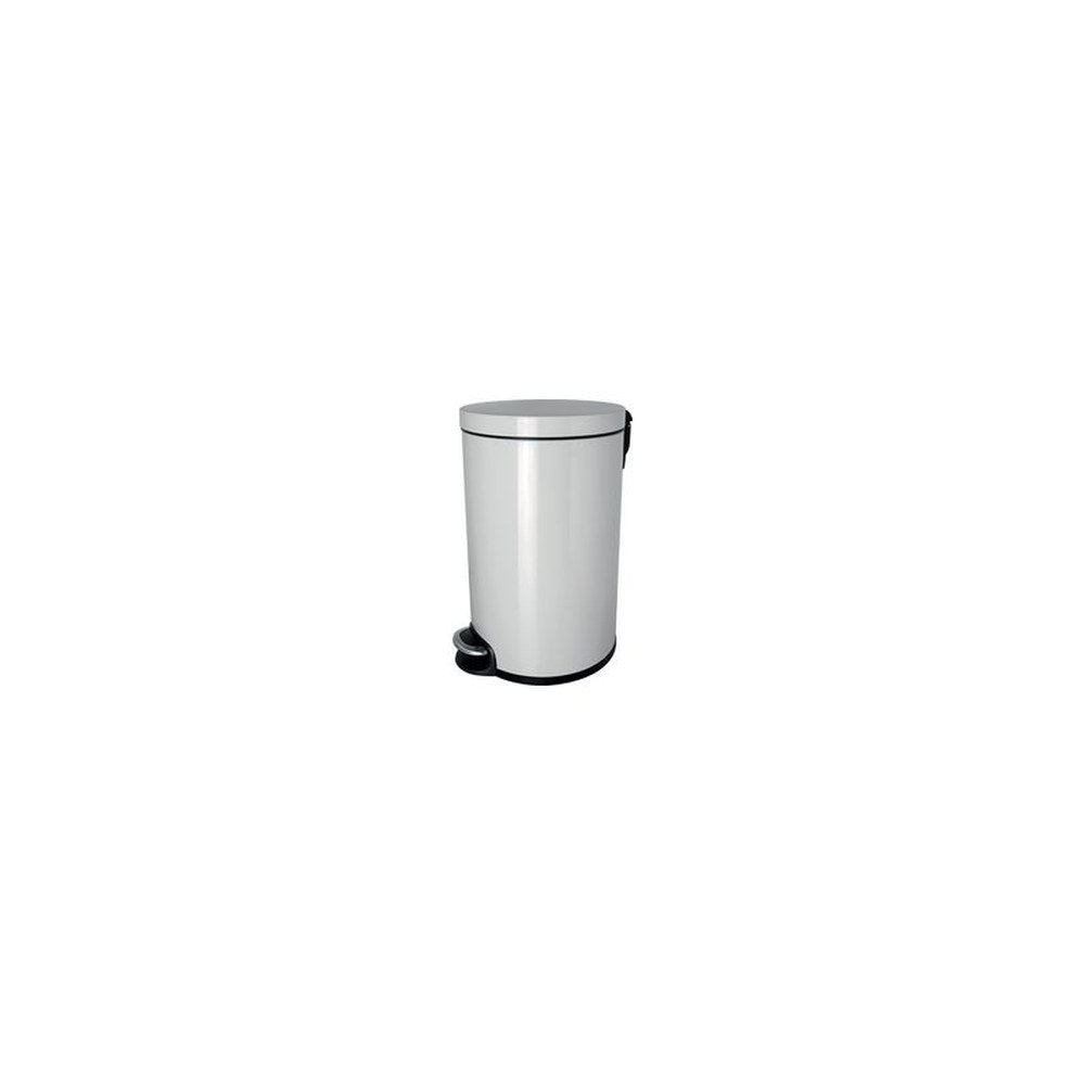 helit Poubelle à pédale "the silent", 12 litres, blanc