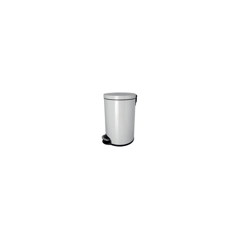helit Poubelle cosmétique à pédale "the silent", 5 L, blanc