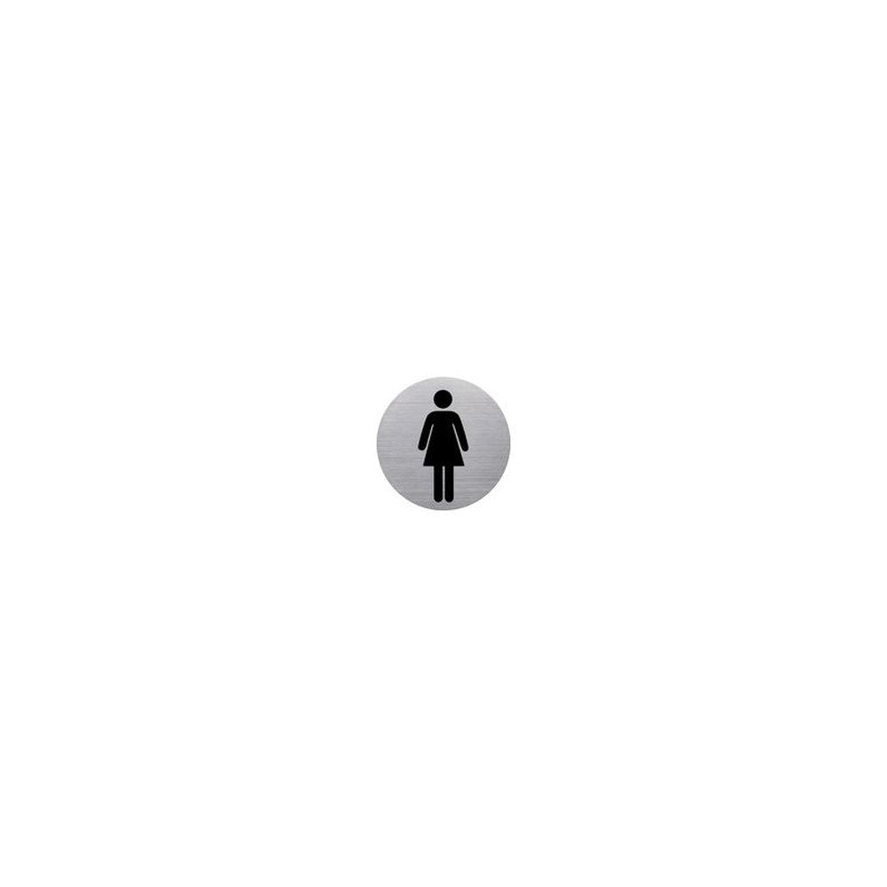 helit Pictogramme "the badge" WC-Femmes, rond, argent