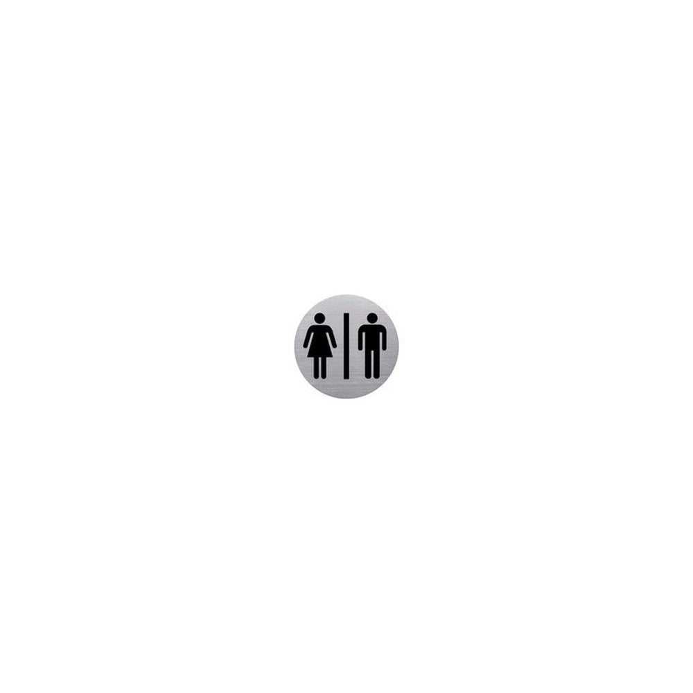 helit Pictogramme "the badge" WC Femmes & Hommes, argent