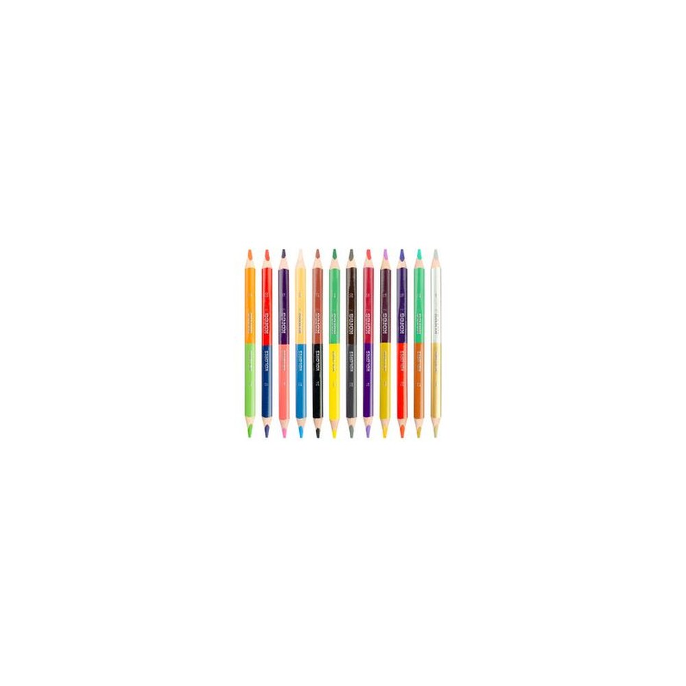 Kores Crayon de couleur Kolores JUMBO DUO, étui carton de 12