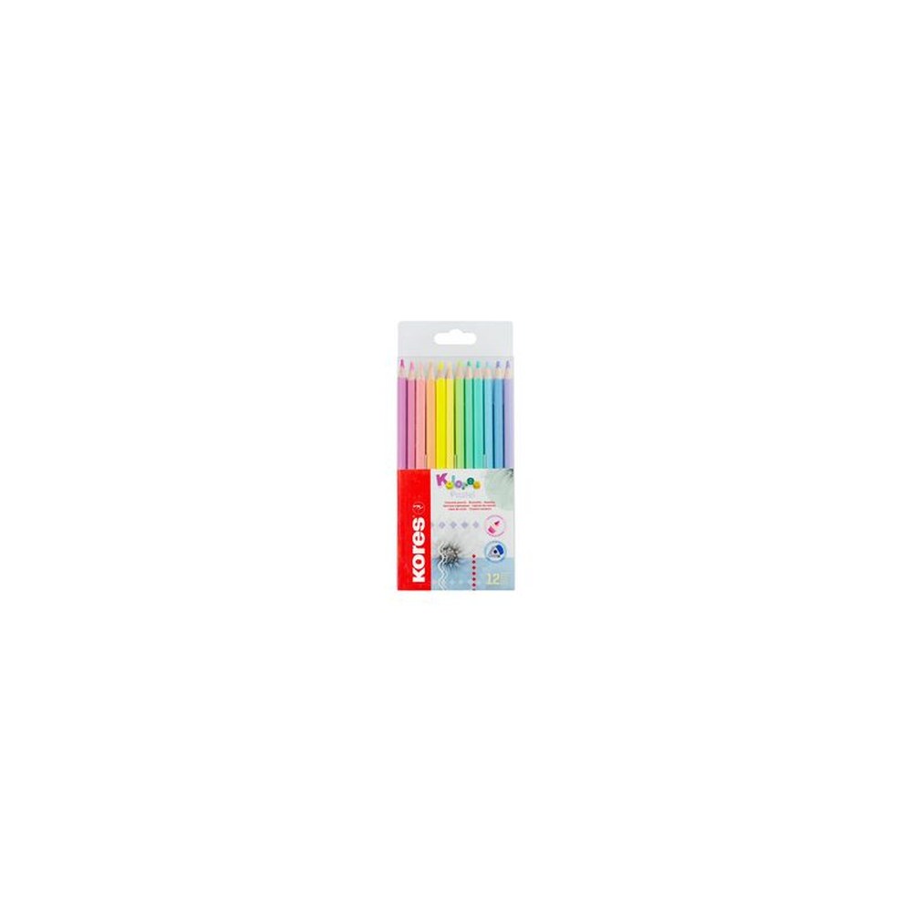 Kores Crayon de couleur "Kolores Pastel", étui carton de 12