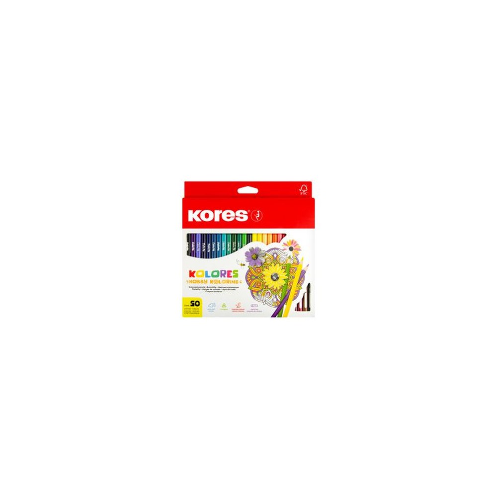 Kores Crayons de couleur triangulaires "Hobby Koloring",