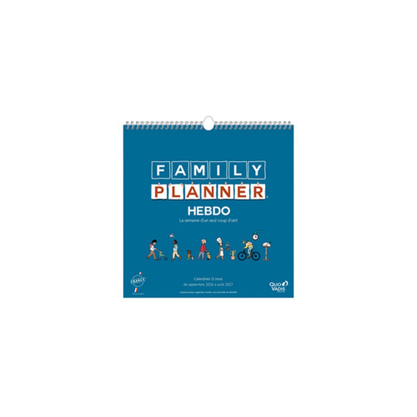 QUO VADIS Calendrier FAMILY PLANNER HEBDO, 2026/2027